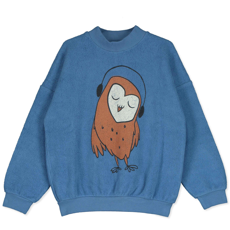 Lötiekids teddy sweater owl blue