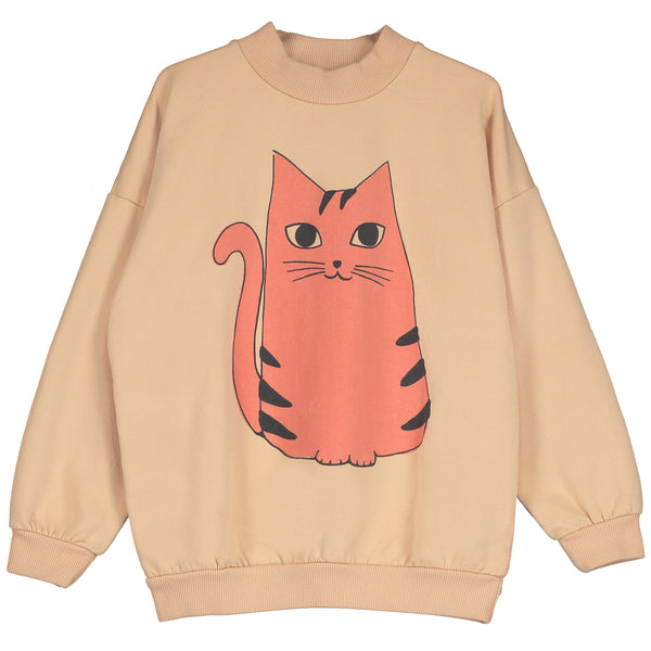 Lötiekids sweater red cat ivory