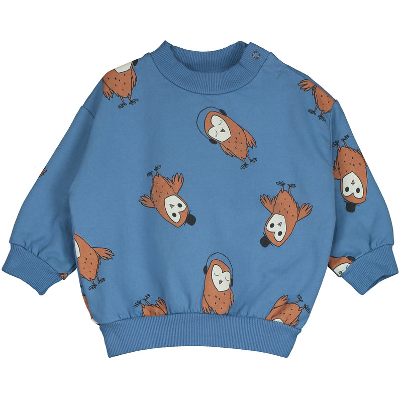 Lötiekids baby sweater owls blue