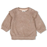 Feetje Sweater badstof AOP Taupe melange - Little Rosebud