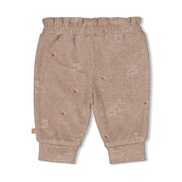 Feetje Broek badstof AOP Taupe melange - Little Rosebud