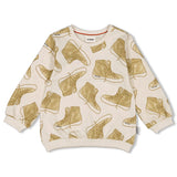 Sturdy Sweater AOP Offwhite melange - Jump For Joy