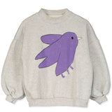Lötiekids sweater lotie bird light grey