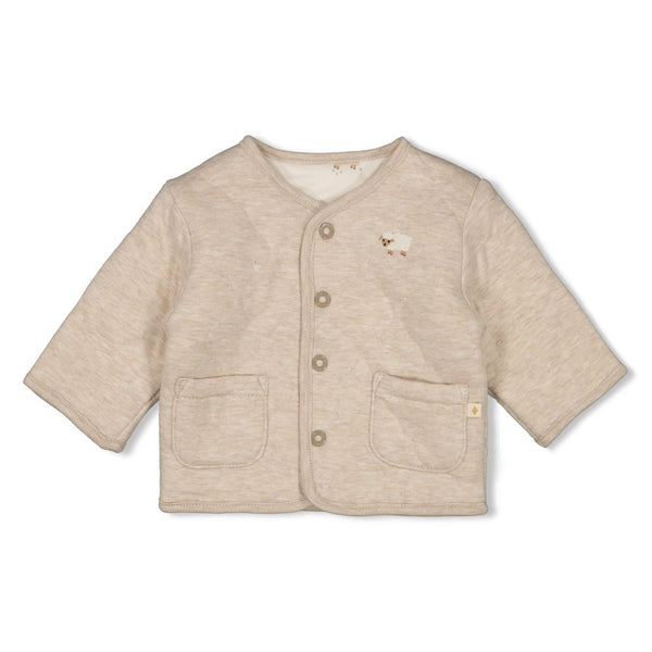 Feetje Omkeerbaar jasje Taupe melange - Sleepy Sheepy