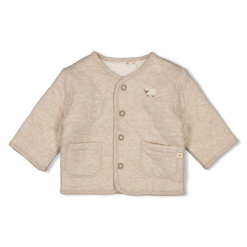Feetje Omkeerbaar jasje Taupe melange - Sleepy Sheepy