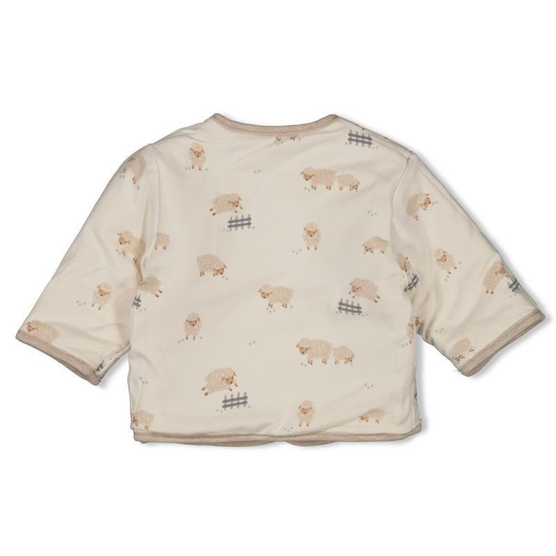 Feetje Omkeerbaar jasje Taupe melange - Sleepy Sheepy