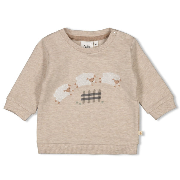 Feetje Sweater Taupe melange - Sleepy Sheepy