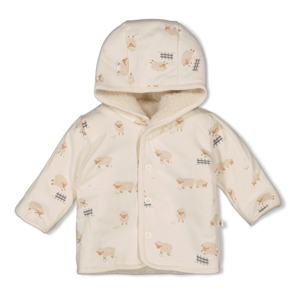 Feetje Omkeerbaar teddy jasje met capuchon Creme - Sleepy Sheepy
