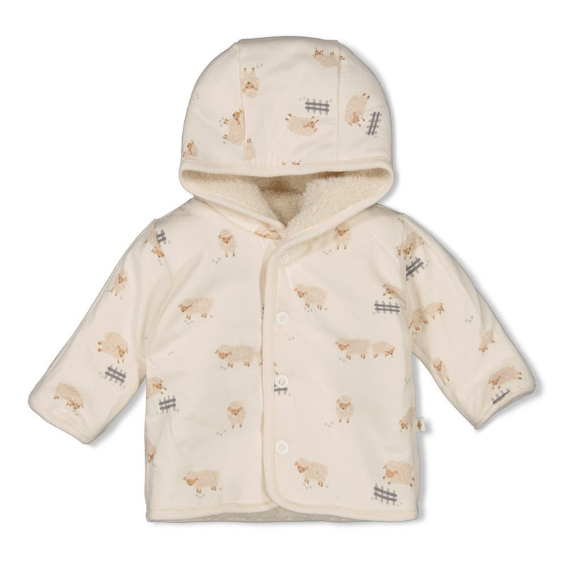 Feetje Omkeerbaar teddy jasje met capuchon Creme - Sleepy Sheepy