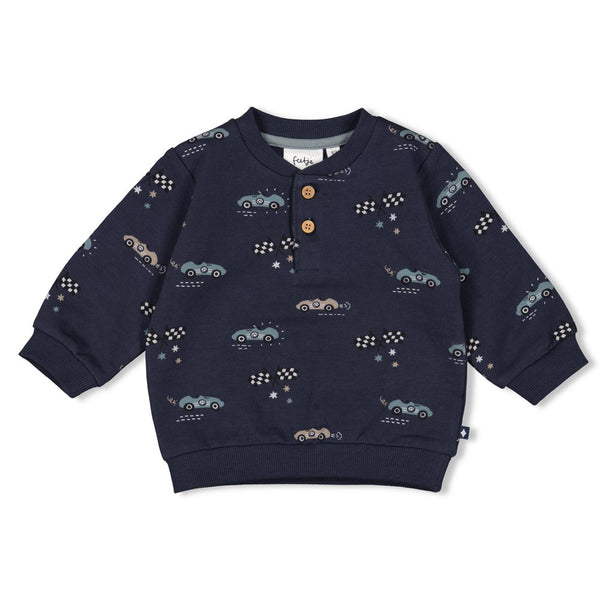 Feetje Sweater AOP  Marine - Let's Go