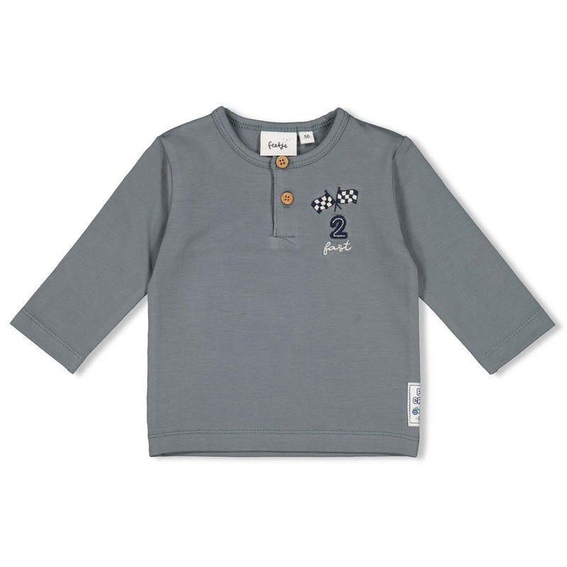 Feetje Longsleeve  Petrol - Let's Go