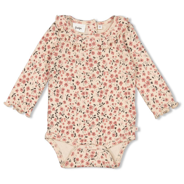 Feetje Romper rib AOP Offwhite - Woodland Bloom
