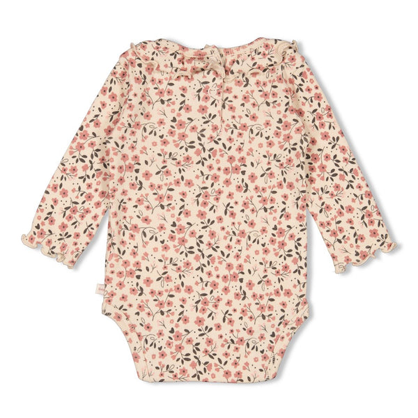 Feetje Romper rib AOP Offwhite - Woodland Bloom