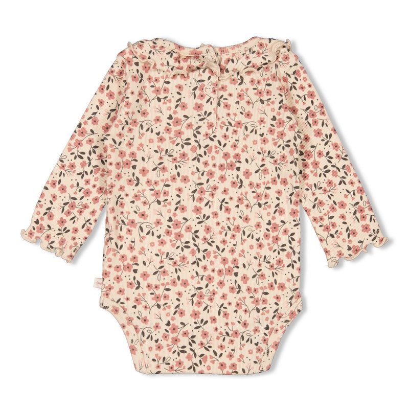 Feetje Romper rib AOP Offwhite - Woodland Bloom