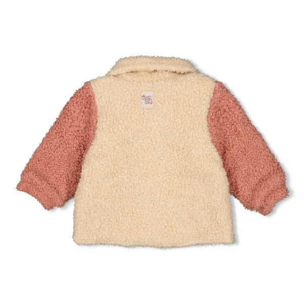 Feetje Bouclé jasje Offwhite - Woodland Bloom