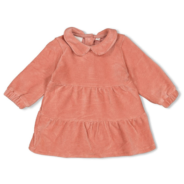 Feetje Jurk velours rib Mauve - Woodland Bloom