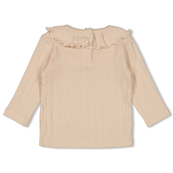 Feetje Longsleeve pointelle rib Offwhite - Woodland Bloom