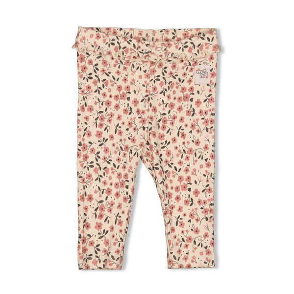 Feetje Legging rib AOP Offwhite - Woodland Bloom