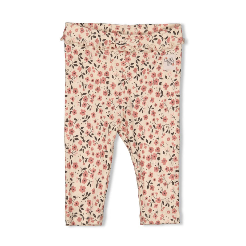 Feetje Legging rib AOP Offwhite - Woodland Bloom