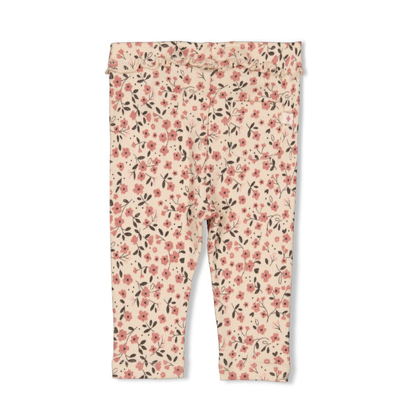 Feetje Legging rib AOP Offwhite - Woodland Bloom