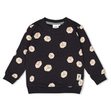 Sturdy Sweater AOP  Zwart - Couch Club
