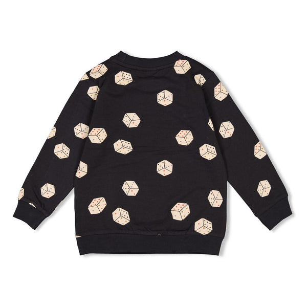 Sturdy Sweater AOP  Zwart - Couch Club