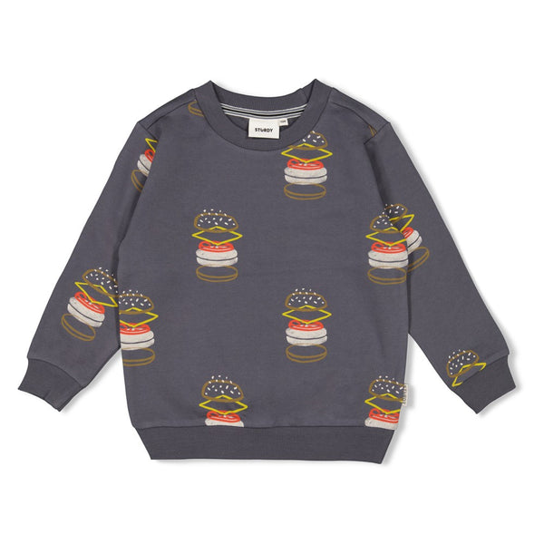 Sturdy Sweater AOP  Antraciet - Couch Club