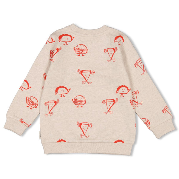 Sturdy Sweater AOP  Offwhite melange - Couch Club