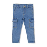 Sturdy Cargo broek denim m.Blauw denim - Winter Denims