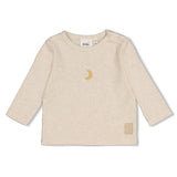 Feetje Longsleeve rib Offwhite melange - Over the Moon for You