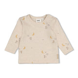 Feetje Longsleeve AOP Offwhite melange - Over the Moon for You
