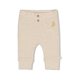 Feetje Broek rib Offwhite melange - Over the Moon for You
