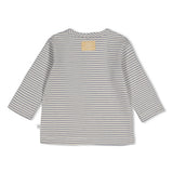 Feetje Longsleeve rib met streep Blauw - Breakfast Buddy