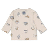 Feetje Longsleeve AOP Creme - Breakfast Buddy
