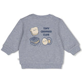 Feetje Sweater Blauw melange - Breakfast Buddy