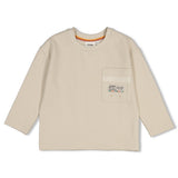 Sturdy Longsleeve met backprint oversized Offwhite - Mountain top