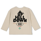 Sturdy Longsleeve met backprint oversized Offwhite - Mountain top