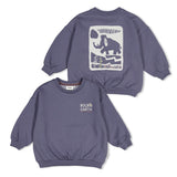 Sturdy Sweater met backprint oversized Blauw - Rock the Earth