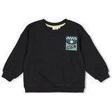 Sturdy Sweater met backprint oversized Antraciet - Fix It