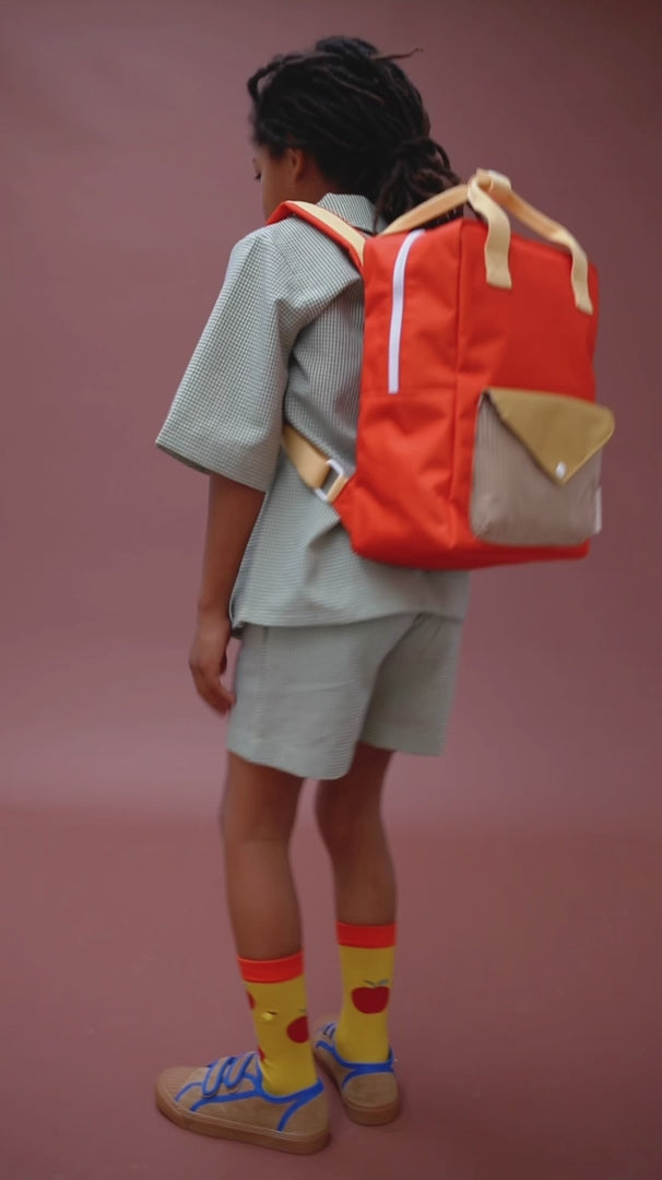 Sticky Lemon Medium Backpack Envelope Campfire Orange