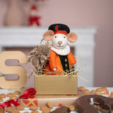 Sjaal met verhaal - Pietermuis oranje