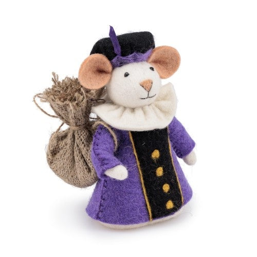 Sjaal met verhaal - Pietermuis paars