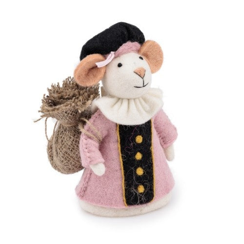 Sjaal met verhaal - Pietermuis roze