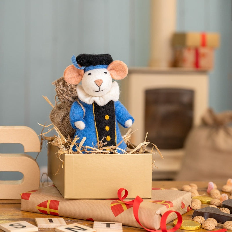 Sjaal met verhaal - Pietermuis blauw