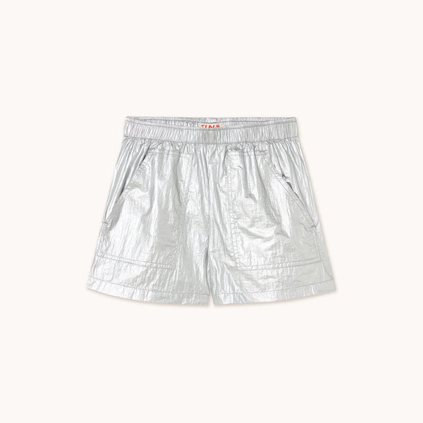 Tinycottons metallic shorts silver