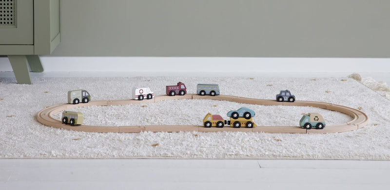Little Dutch treinbaanuitbreiding - voertuigen set