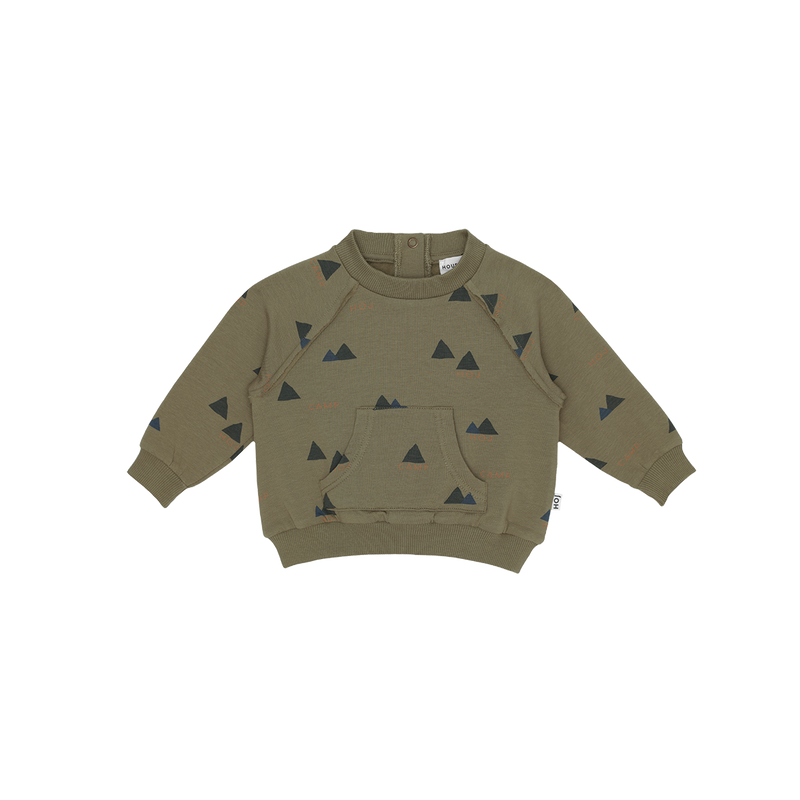 House of Jamie baby raglan sweater green mountain
