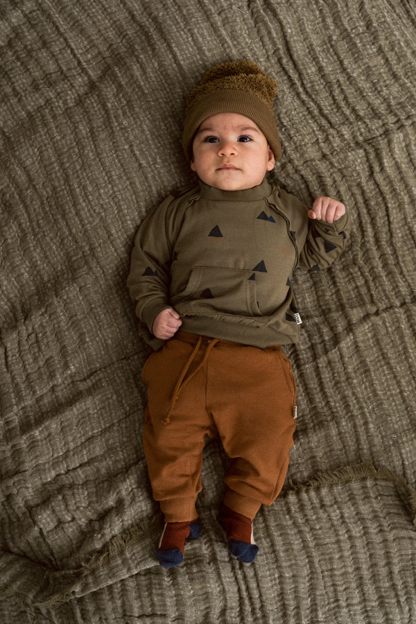 House of Jamie baby raglan sweater green mountain