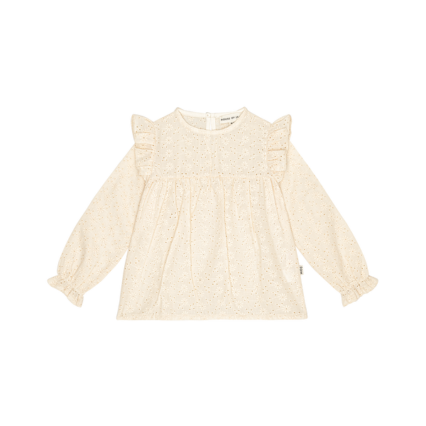 House of Jamie broidery frill blouse cream