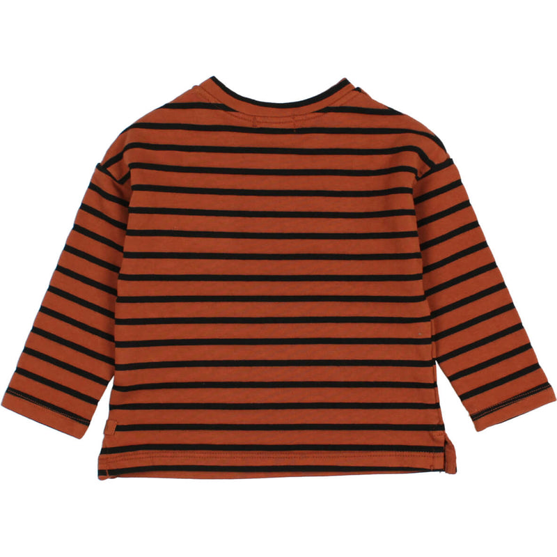 Búho baby sailor stripes sweatshirt rust